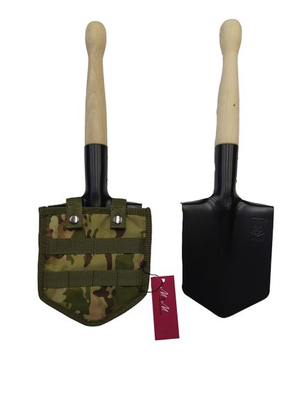 Саперна лопата МСЛ50 чорна в чохлі з MOLLE M&M мультикам (213514) | Зображення 2