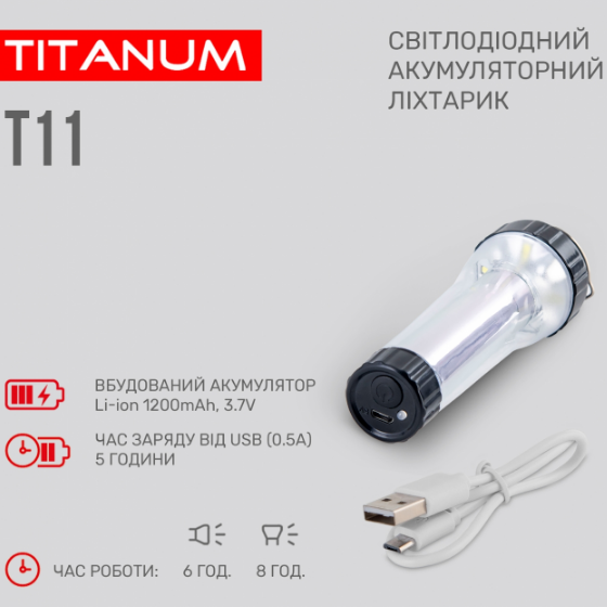 Ліхтарик LED портативний 70Lm 5500K TLF-T11 | Зображення 3