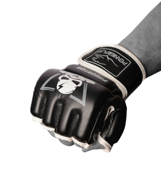 Рукавиці для MMA PowerPlay 3056 А Чорно-Білі XL | Зображення 1