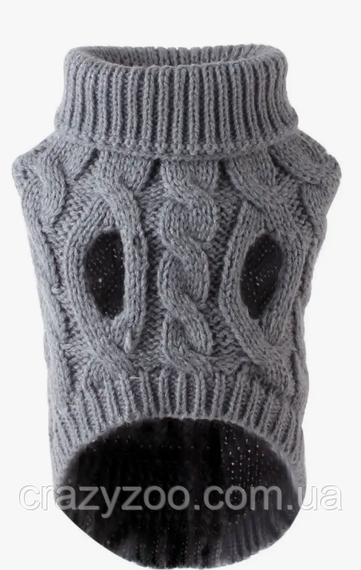 Свитер для собак и котов EcoToys Grey XL серый A: 33 см B: 40 см C: 29 см 6945 | Зображення 1