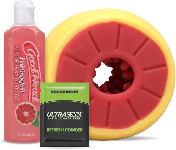 Набір для мінету Doc Johnson GoodHead Grapefruit Blowjob Set — Yellow Sex Aura
