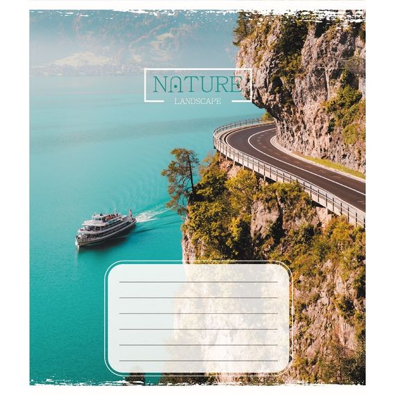 Тетрадь ученическая "Пейзаж" 036-570106K-5 в клеточку, 36 листов