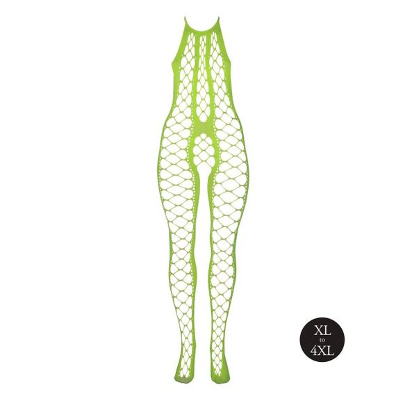 Бодистокинг - Ouch! Bodystocking With Halterneck Green, XL/4XL sexstyle | Зображення 3