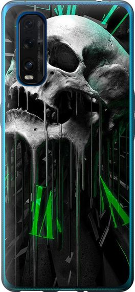 Чехол на Oppo Find X2 Череп-часы "4100u-1891-17620"