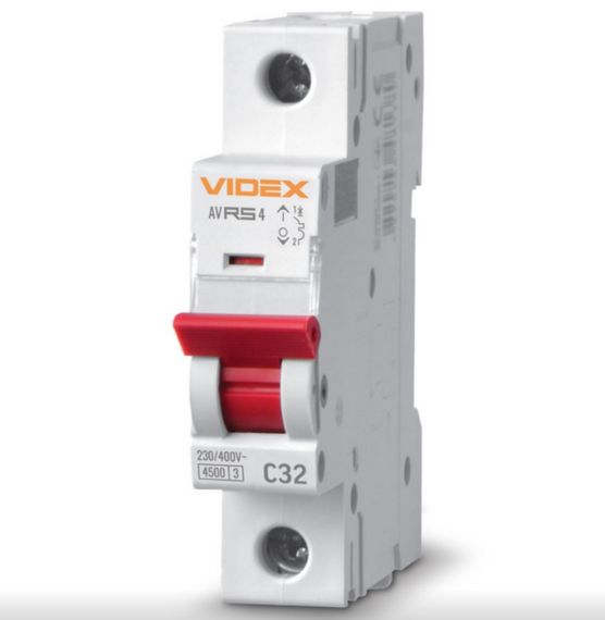 Автоматичний вимикач 1P 32А 4,5 kA VF-RS4-AV1C32 Resist Videx