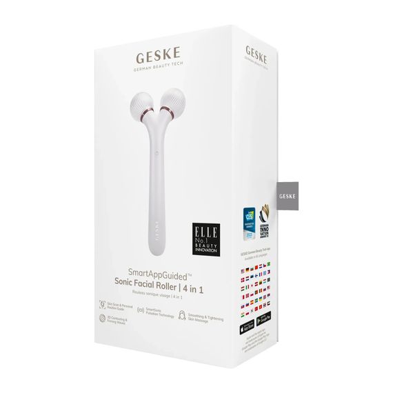 Електронний ультразвуковий ролик для обличчя GESKE Sonic Facial Roller 4в1 gray, Бронзовий | Зображення 7