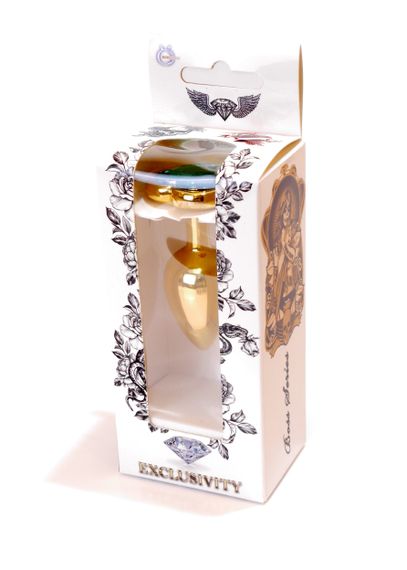 Анальна пробка S із зеленим каменем Boss of toys Jewellery | Зображення 7