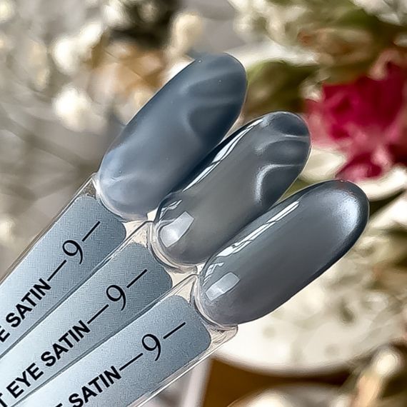 Гель-лак сатиновая кошка Crooz №09 Satin Cat (элегантный серо-голубой) 8мл | Зображення 2