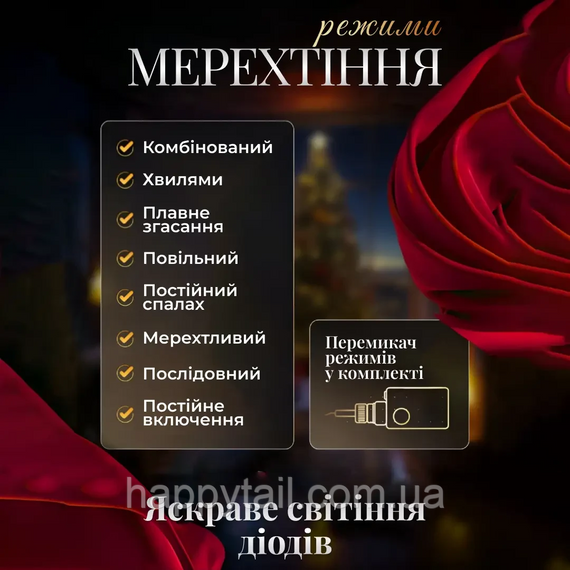 Електрична гірлянда Зірка штора 3*0,9 м 12 на вікно для фотозон біла WYF11W | Зображення 4