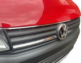 Накладка на верх решітки 2015-2019 (1 шт, нерж) для Volkswagen T6 2015-2024, 2019-2024 рр