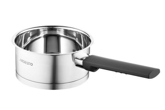 Ківш ARDESTO Gemini, скляна кришка, 0.9 л, нержавіюча сталь (AR3609G) | Зображення 1