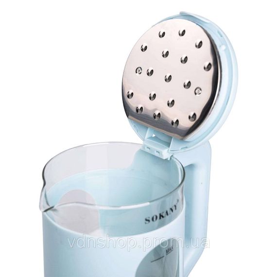 Электрочайник бытовой 2.3 л Sokany дисковый с автоотключением SK-SH-1071BL | Зображення 5