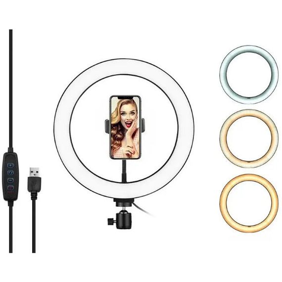 Свет для селфи 30, Портативная лампа для блогеров, Кольцевой свет видео Кольцевое свечение ZU-97 | Зображення 6