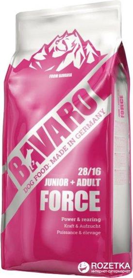 Сухой корм Bavaro Force 28/16 для взрослых собак и щенков 2шт*18 кг