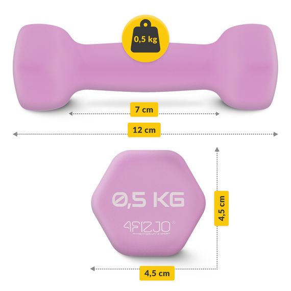 Набір вінілових гантелей 4FIZJO Classic 7 кг зі стійкою (P-5905973403221) | Зображення 4