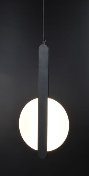 Люстра світлодіодна підвісна LED світильник для квартири на стелю лед 26497 Чорний 65-180х6х20 см. | Зображення 2