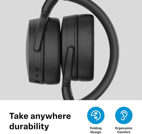 Навушники накладні SENNHEISER HD 4.50 BTNC Wireless ANC Black Bluetooth/NFC-модуль Чорні | Зображення 3