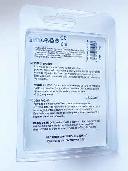 Свічка для масажу PLEASURE MOMENTS ваніль Sex Aura | Зображення 1