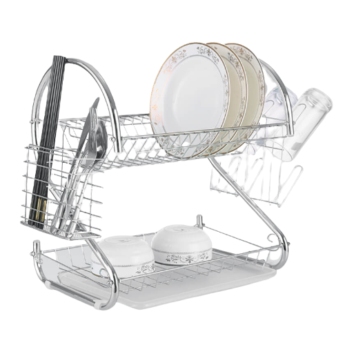 Сушарка для посуду двоярусна довга MR-1025-43 Basic Maestro