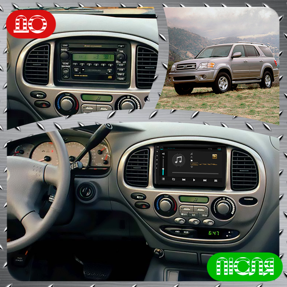 Штатная магнитола 9" Lesko для Toyota Sequoia I Рестайлинг 2004-2007 Top 4/32 4G WiFi GPS Тойота | Зображення 2