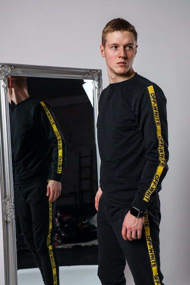 Костюм лампас ОФФ антрацит S M | Зображення 1