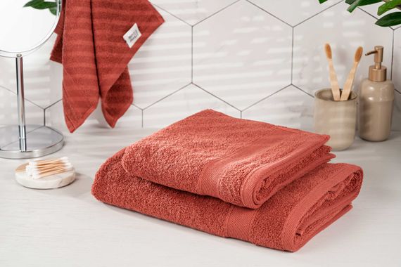 Рушник махровий Ardesto SuperSoft, 30х50см, 100% бавовна, теракотовий (ART2230RT) | Зображення 1