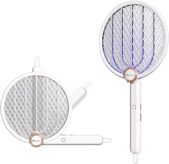 Електрична мухобійка Buzzeap, складна електрична мухобійка 3 в 1, електрична мухобійка
