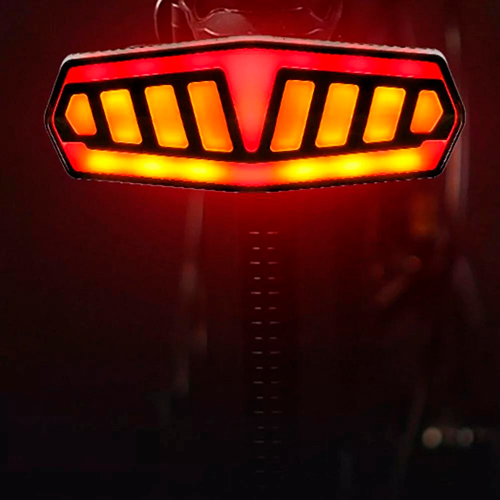 Задній габаритний велоліхтар з поворотами FY-1828, дистанційний пульт, ЗП Type-C, АКБ CR2032 | Зображення 3