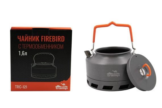 Чайник туристичний Tramp Firebird 1,6л з теплообмінником, Похідний чайник трамп великий, Чайник для походу та полювання