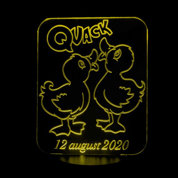 Акриловий світильник-нічник Каченята жовтий tty-n001594