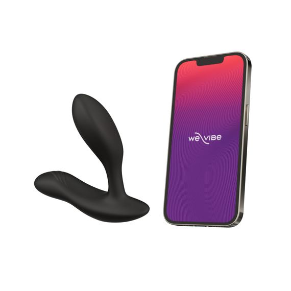 Смарт-вибромассажер простаты We-Vibe Vector+ CHARCOAL BLACK, пульт ДУ, регулируемый угол наклона | Зображення 1