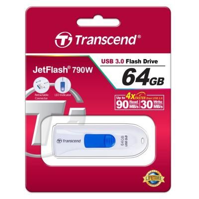 Flash Drive Transcend JetFlash 790 64GB (TS64GJF790W) White | Зображення 4
