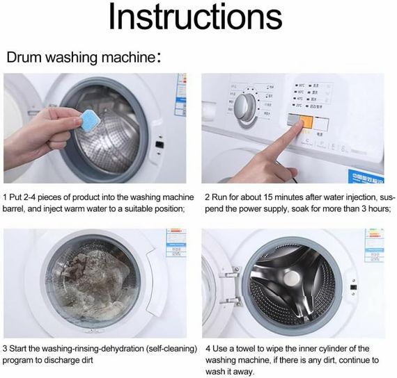 Антибактеріальний засіб для чищення пральних машин Washing Machine Cleaner ∙ Універсальний засіб для дезінфекції та очищення Washing Machine Cleaner пральних машин | Зображення 2