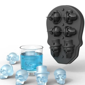 Креативна форма для льоду Силіконова форма 3.3 см - 5.3 см у вигляді черепа   знижка