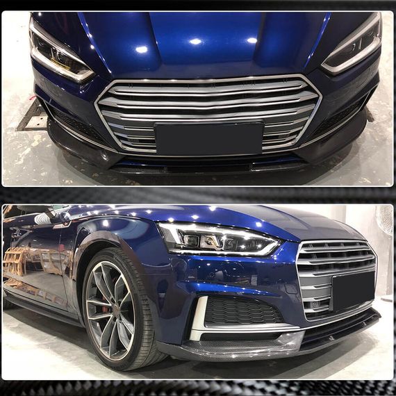 Передняя накладка на бампер Lip (для S-Line Coupe/Cabriolet 2016-2020, Карбон) для Ауди A5 | Зображення 4