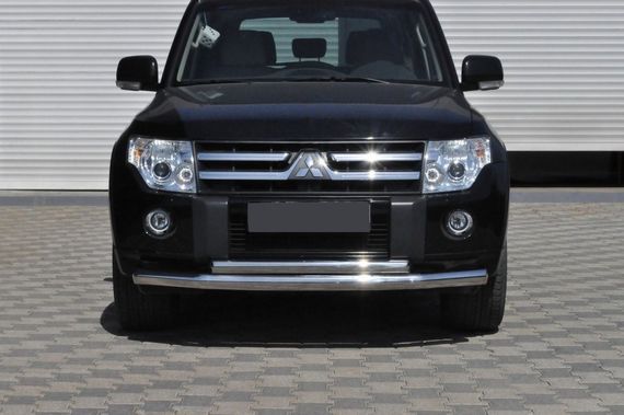 Передняя защита ST014 (нерж.) 60/42 мм для Mitsubishi Pajero Wagon IV