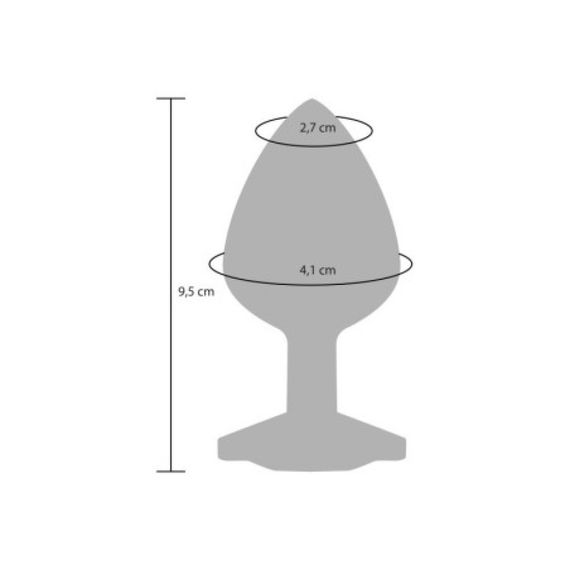 Анальна пробка металева Toy Joy Starlight Booty Jewel з білим кристалом, Large Sex Aura | Зображення 3