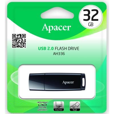 USB флеш накопичувач Apacer 32GB AH336 Black USB 2.0 (AP32GAH336B-1) (AP32GAH336B-1) | Зображення 4