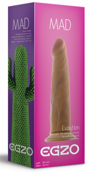 Фаллоимитатор EGZO Ciberskin D004 ( 18,5 см х 4 см ) sexstyle | Зображення 3