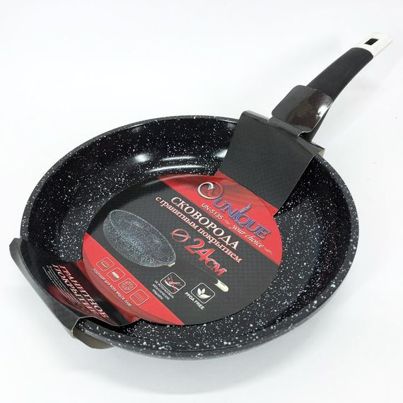 Сковорода UNIQUE UN-5135 24 см. Стійка до подряпин і скол сковорода, з антипригарним покриттям | Зображення 1