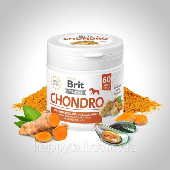 Вітаміни Brit Vitamins Chondro для собак для суглобів 60 таблеток | Зображення 1