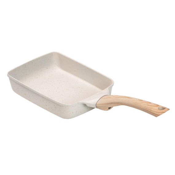 Сковорода прямокутна глибока 800 (мл) з антипригарним покриттям для всіх плит бежева | Зображення 1