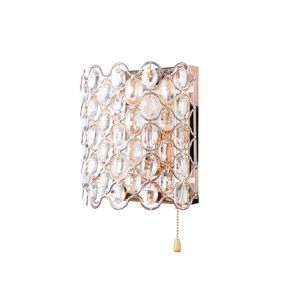 Бра настенное накладное LED хрустальное с выключателем BCL-484W/2*E14+16*0.5W