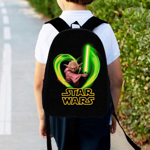 Рюкзак дитячий Йода "Star Wars" 34х27см, міський ранець для хлопчика з принтом (00453)