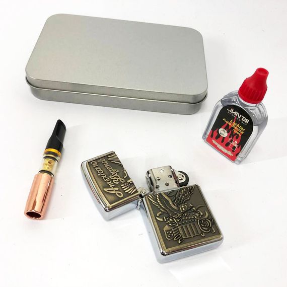 Ветрозащитная зажигалка N6, Зажигалка в подарочном футляре, Зажигалки подарки JX-173 для мужчин | Зображення 3