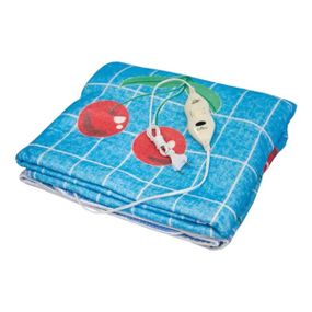 Електропростирадло 150х160см Блакитний з вишнею