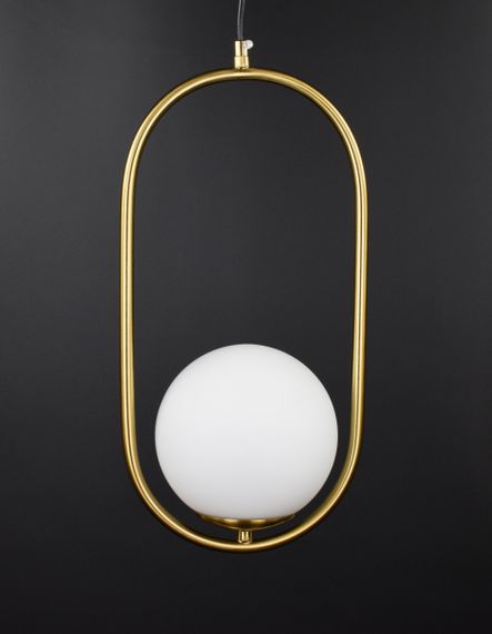 Люстра підвісна на 1 лампочку 26550 Латунь 45-190х15х15 см. | Зображення 2