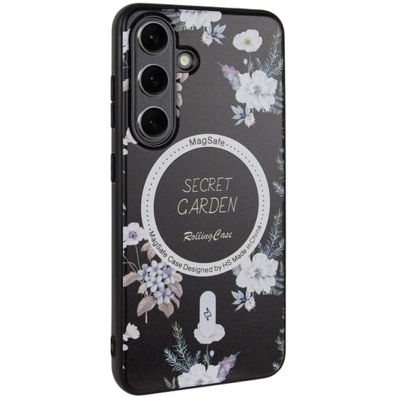 TPU+PC чехол Secret Garden with MagFit для Samsung Galaxy S24 Black