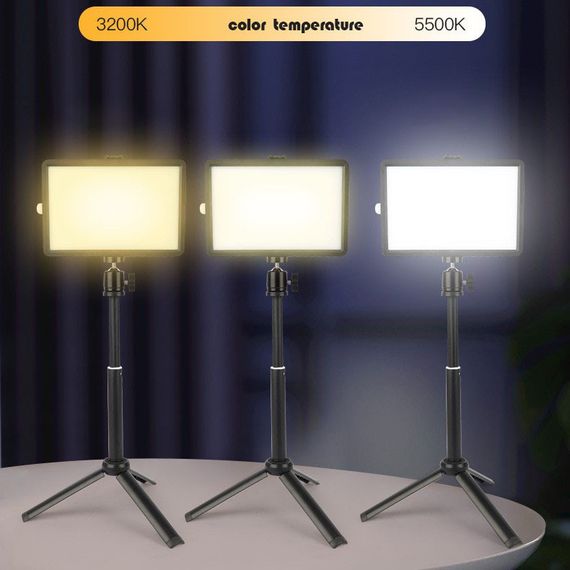 Комплект LED света для фотосъемки 3200-5500K с регулируемой яркостью и цвета USB со стойкой | Зображення 5