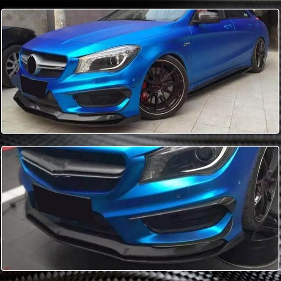 Накладка на передній бампер Lip (для CLA45 AMG SD 2013-2015, Карбон) для Mercedes CLA C117 рр | Зображення 3